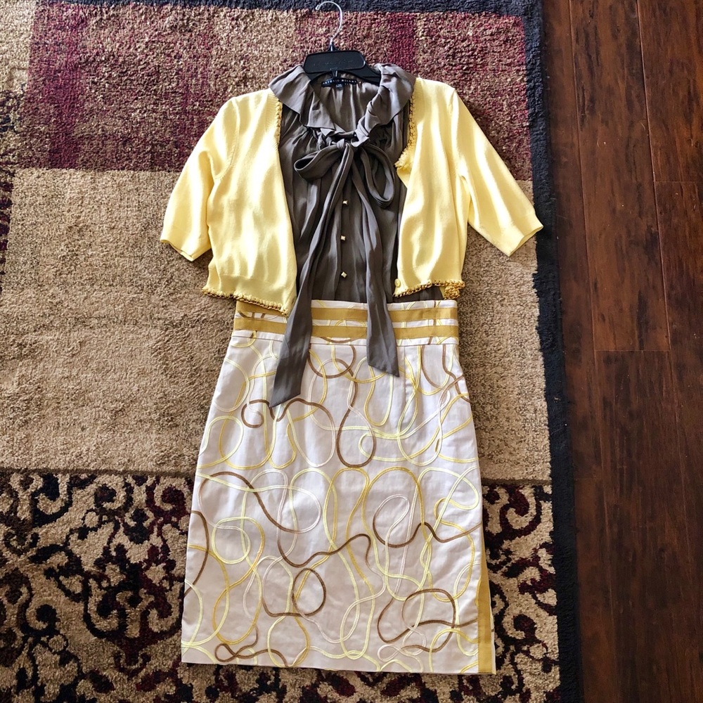Antonio Melani Skirt & Sweater Set EUC